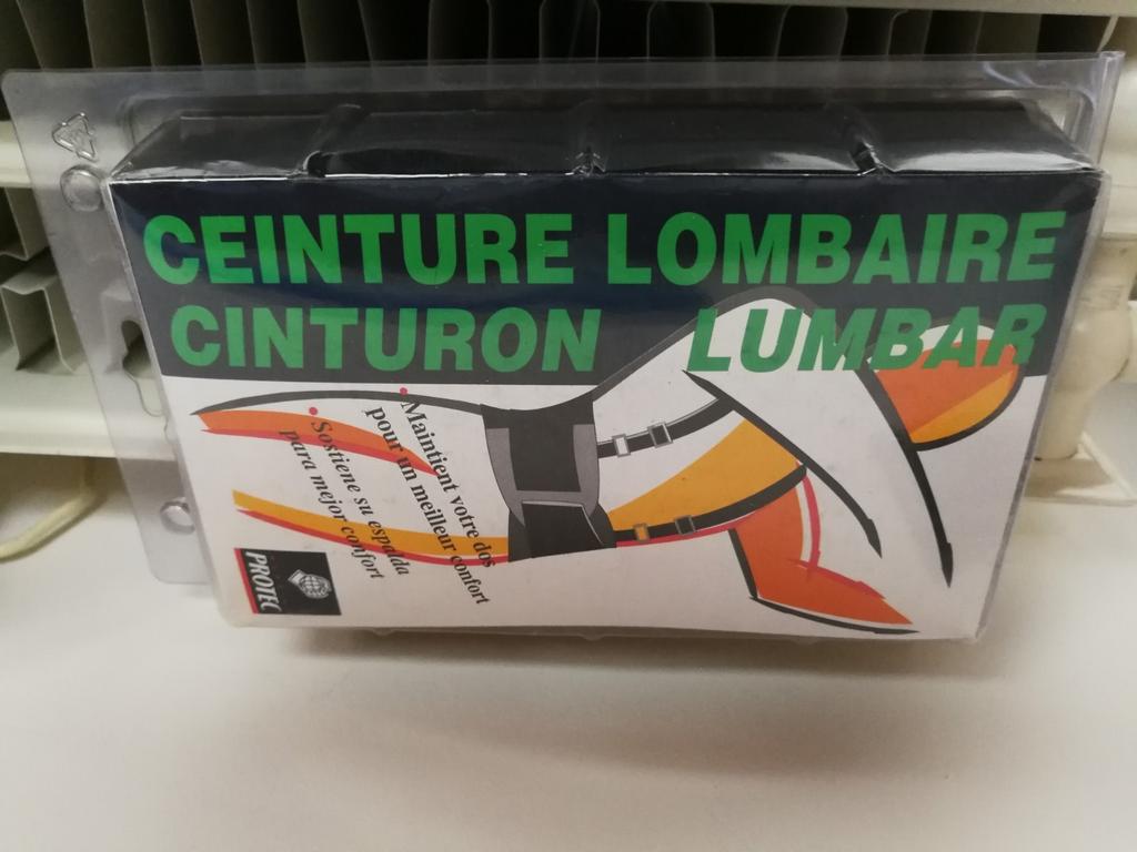 Ceinture lombaire à bretelles T. L, Enlèvement, Neuf