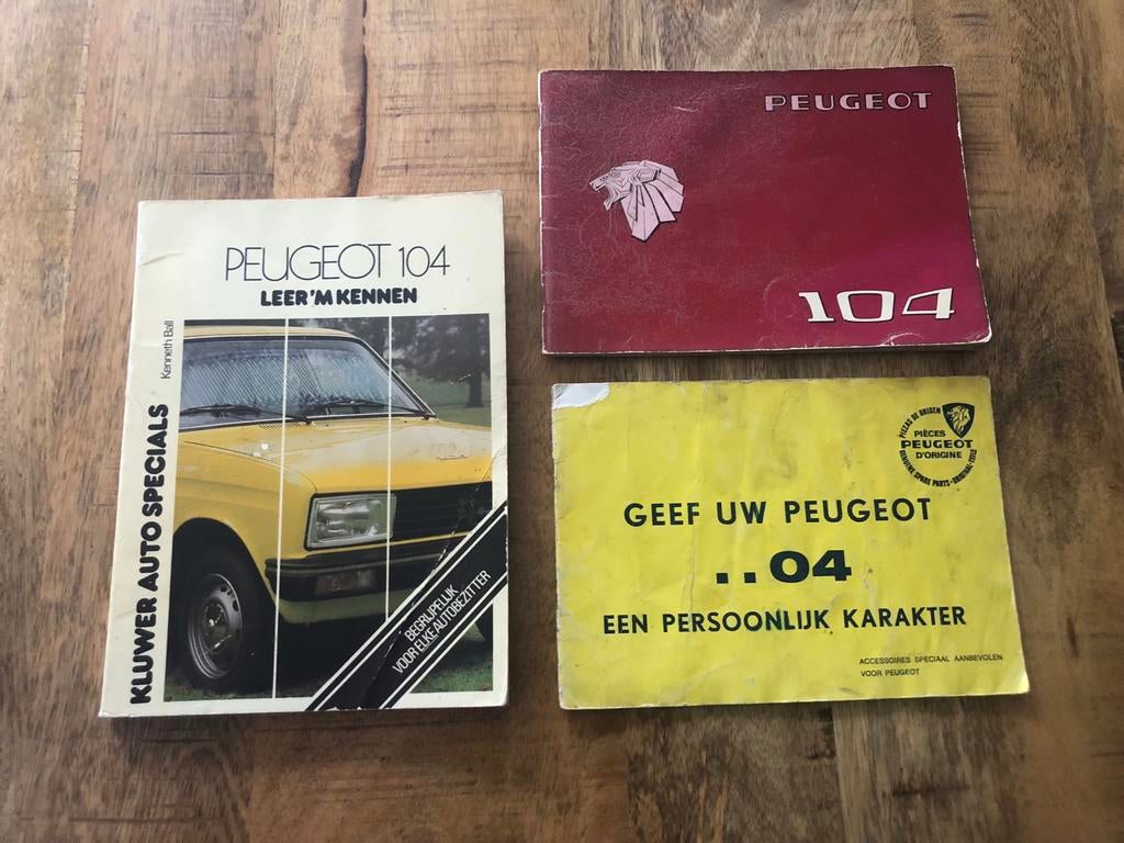 Kluwer autoboek Peugeot 104 met handleiding, Auto diversen, Handleidingen en Instructieboekjes, Ophalen of Verzenden