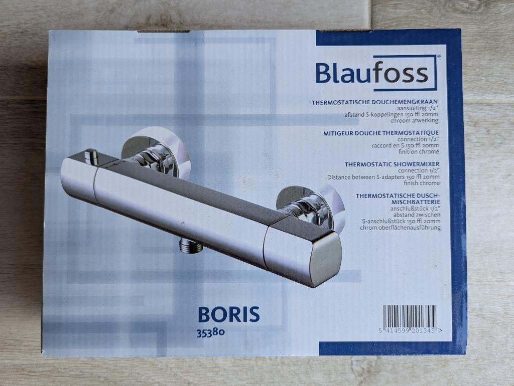 Blaufoss Boris thermostatische douchemengkraan, Doe-het-zelf en Bouw, Sanitair, Zo goed als nieuw, Douche, Chroom, Ophalen of Verzenden