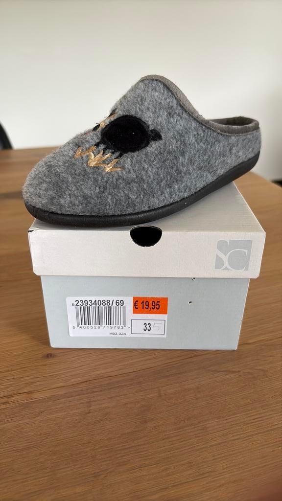 Grijze kinderslippers, Ophalen, Nieuw