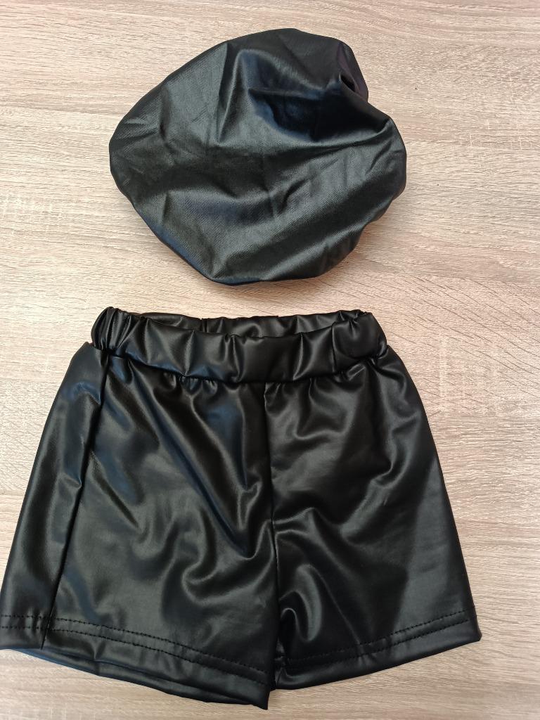 Lederen Short met hoedje maat 68, Ophalen of Verzenden, Nieuw, Meisje, Broekje