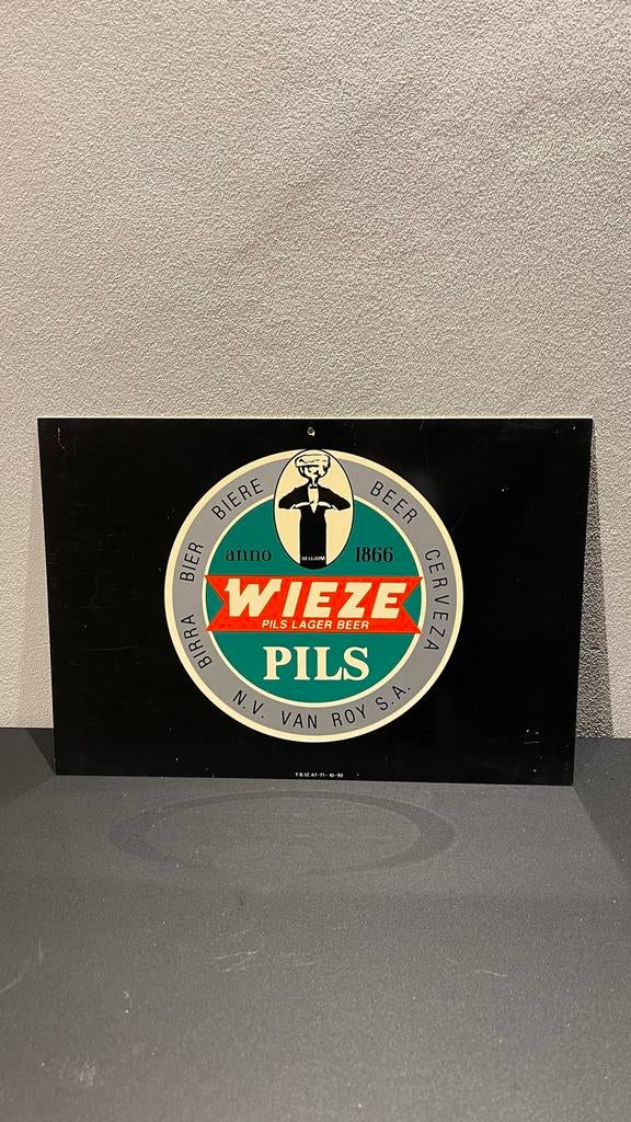 Wieze bordjes., Ophalen of Verzenden, Zo goed als nieuw, Reclamebord