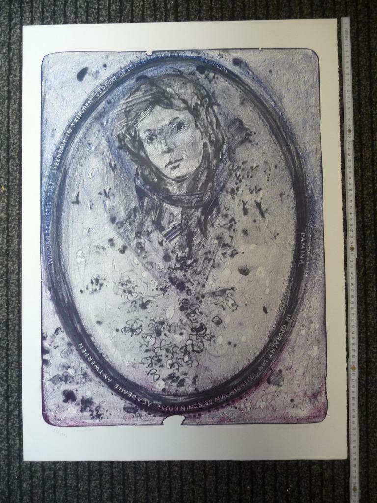 WIM VAN REMORTEL - MOOIE LITHO - ORIGINEEL GESIGNEERD, Ophalen of Verzenden