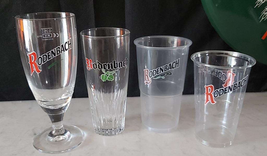 Rodenbach 25cl glazen 4 stuks, Verzamelen, Ophalen of Verzenden, Zo goed als nieuw
