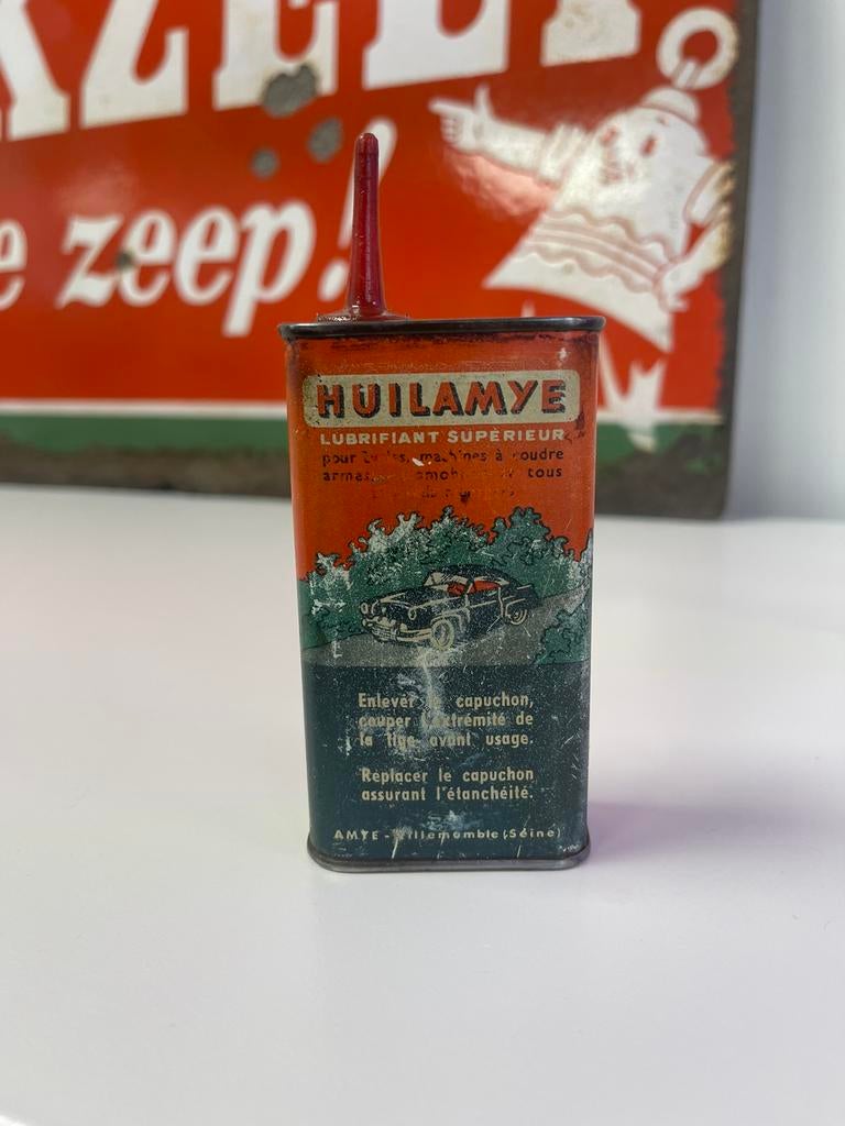 Bidon d'huile HULAMYE, Enlèvement ou Envoi, Utilisé, Panneau publicitaire