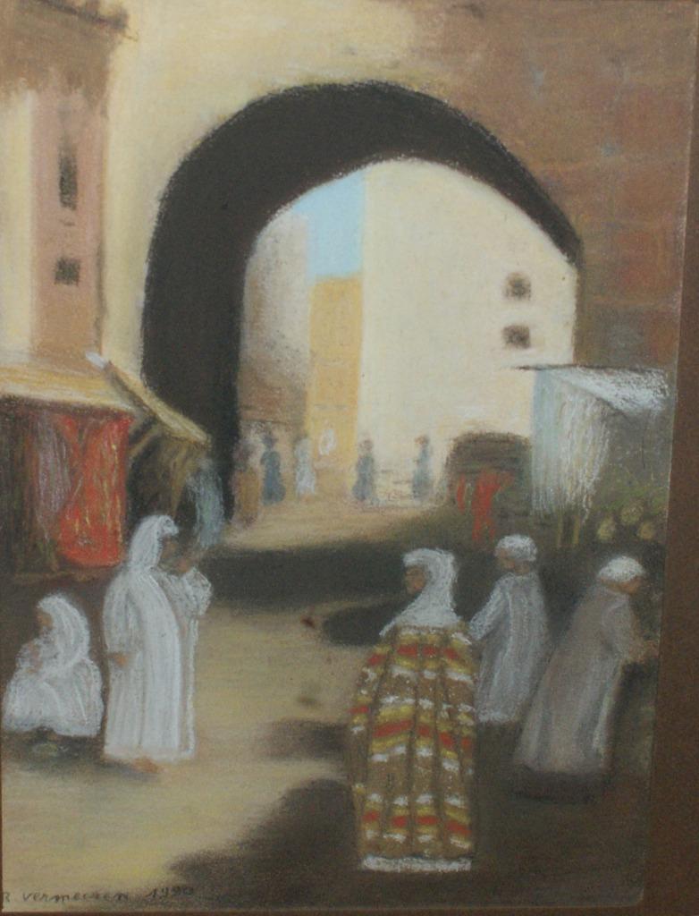 R. Vermeiren: Oriëntalistisch stadszicht (38,5 x 48,5 cm), Enlèvement ou Envoi