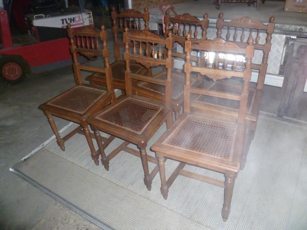 6 MECHELSE STOELEN, Antiek en Kunst, Ophalen
