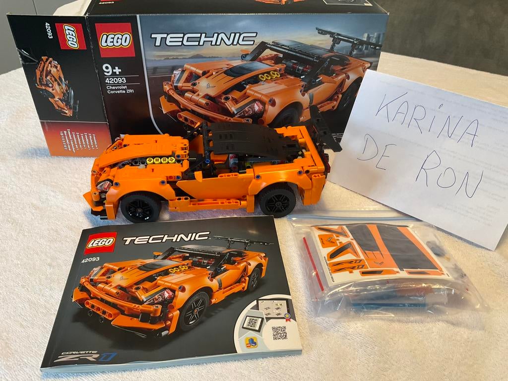 Lego technic chevrolet corvette ZR1 (42093), Ophalen, Zo goed als nieuw, Lego