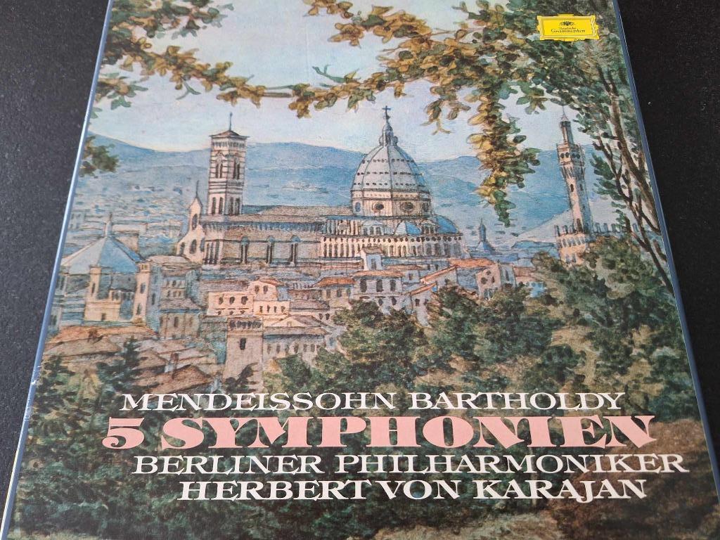 Mendelssohn - Bartholdy / Karajan - 5 Symphonien Box 4 Lp's, Ophalen of Verzenden, Romantiek, 12 inch, Kamermuziek