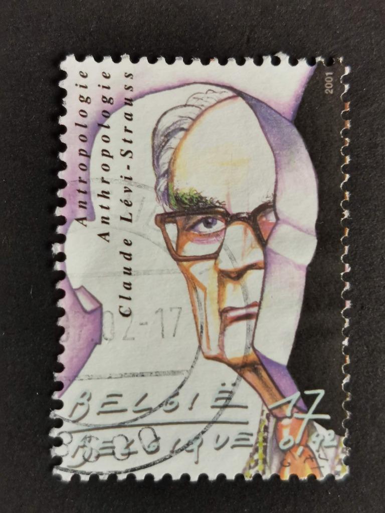 België 2001 - 20e eeuw - Claude Lévi-Strauss, antropologie, Ophalen of Verzenden, Gestempeld