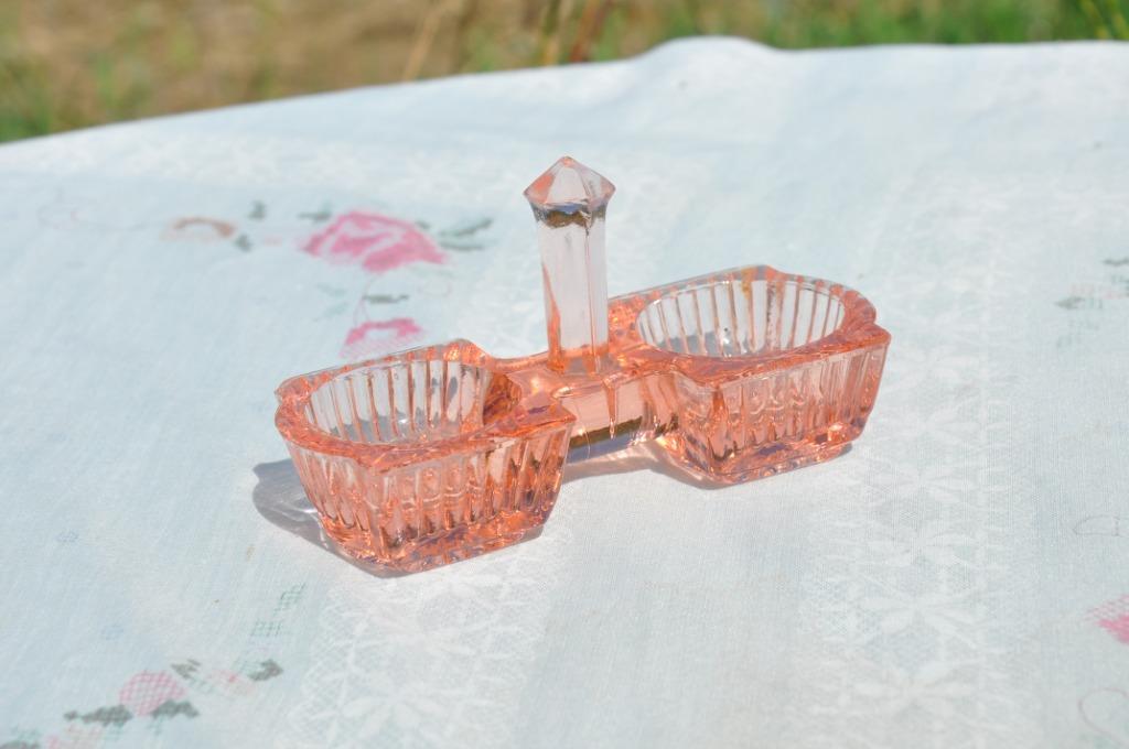 §  saleron en verre rose, Antiquités & Art, Enlèvement ou Envoi