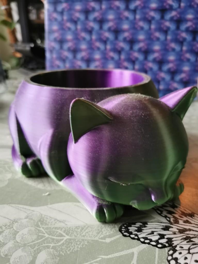 3D geprinte poes plantpot, Ophalen of Verzenden, Nieuw
