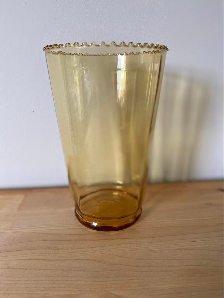 Vaas Doyen amberkleurig, Antiek en Kunst, Ophalen