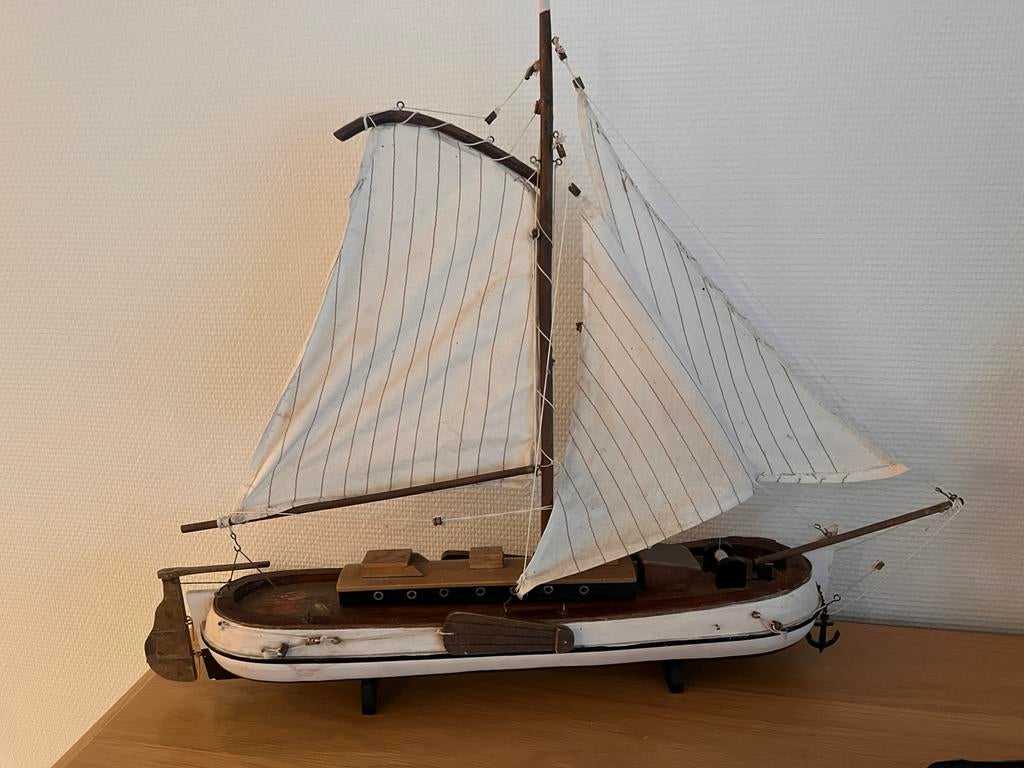 Maquette de bateau - voilier vintage 60 x 52, Enlèvement, Utilisé, Voilier, Modèle réduit