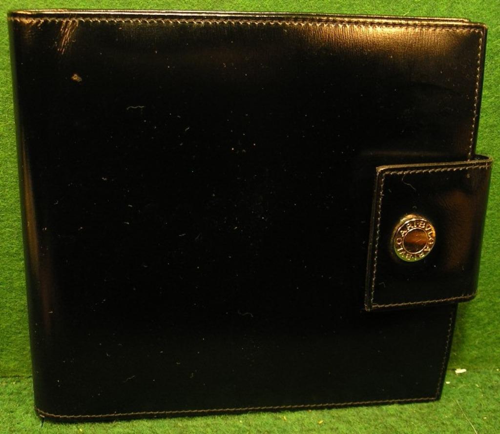 VINTAGE: FOTOHOUDER/ZWART/BULGARI LEER, Handtassen en Accessoires, Portemonnees, Overige merken, Zwart, Ophalen of Verzenden, Zo goed als nieuw