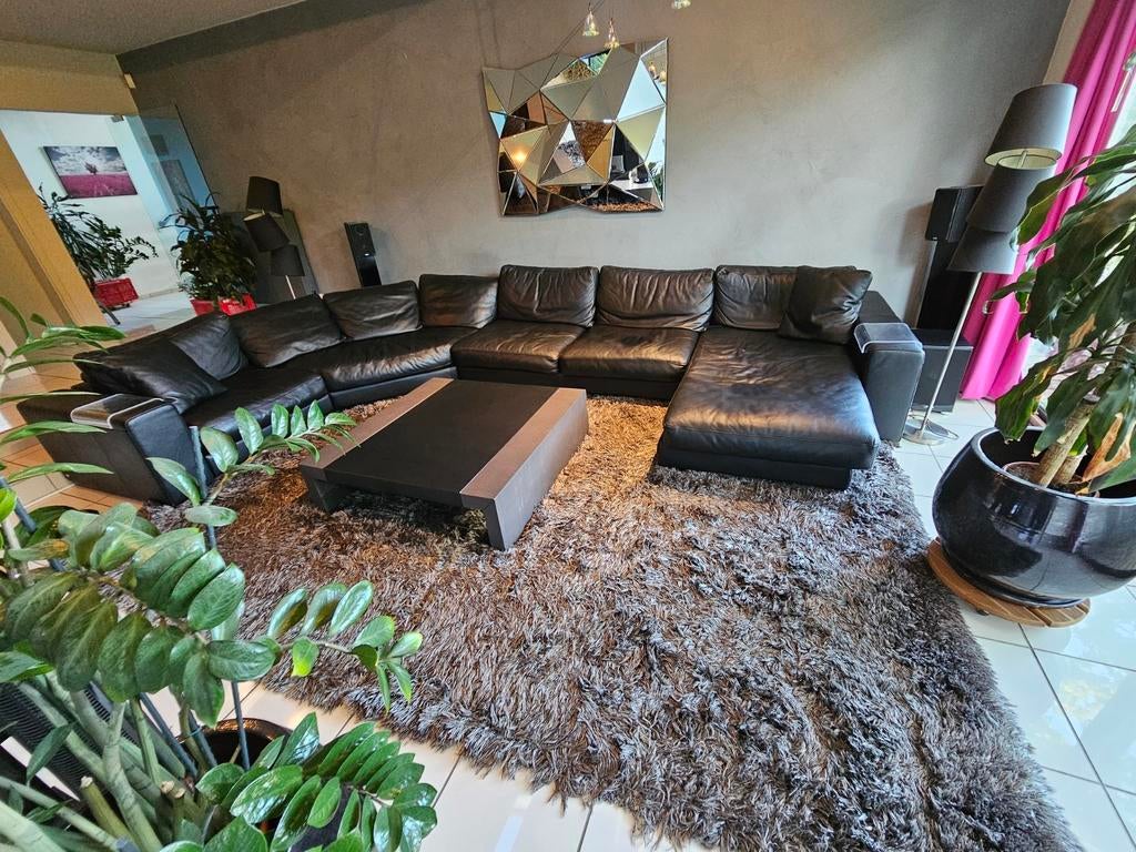 2 tapis Natuzzi anthracite 190x 265cm, Gris, 200 cm ou plus, 150 à 200 cm, Contemporain