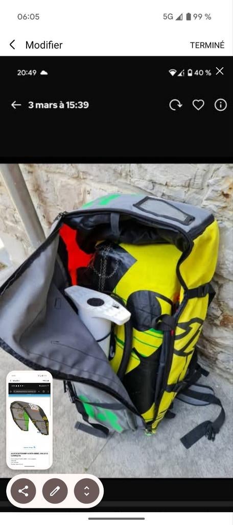 Aile de kitesurf North, Zwart