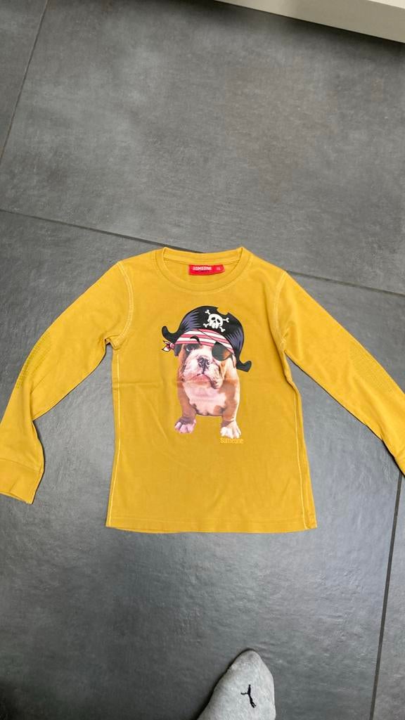 254: Longsleeve Someone piraat hond maar 116, Kinderen en Baby's, Kinderkleding | Maat 116, Ophalen of Verzenden, Zo goed als nieuw