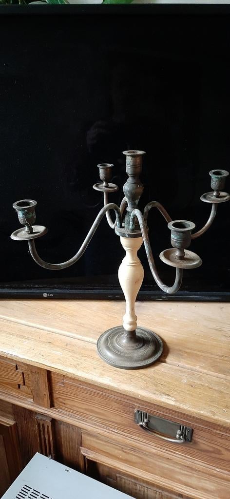 Chandelier en cuivre antique, Enlèvement ou Envoi