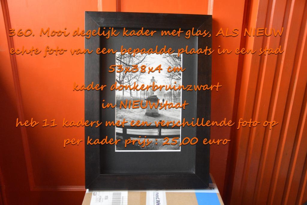 360. Mooi degelijke kader met glas, ALS NIEUW, Ophalen, Nieuw, Hout