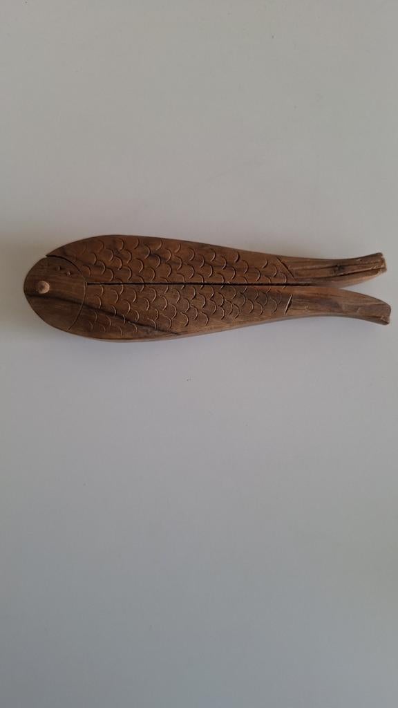 Vintage houten notenkraker,  met de hand gemaakt., Enlèvement ou Envoi