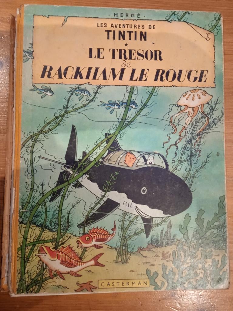 Les aventures de Tintin - "Le trésor de Rackham Le Rouge""., Eén stripboek, Hergé, Ophalen, Gelezen