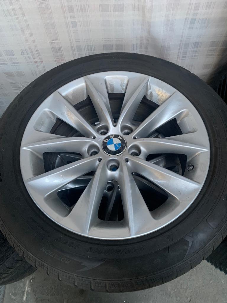 Kit hiver bmw 245/50-18, Autos : Pièces & Accessoires, Pneus & Jantes, Enlèvement, Utilisé, Pneus hiver, 245 mm