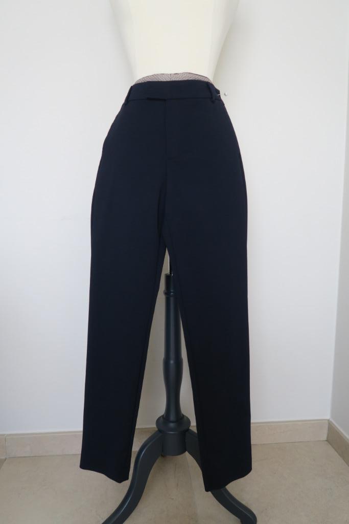 Blauwe pantalon costumelle Xandres- M 36, Blauw, Ophalen of Verzenden, Zo goed als nieuw, Maat 36 (S)