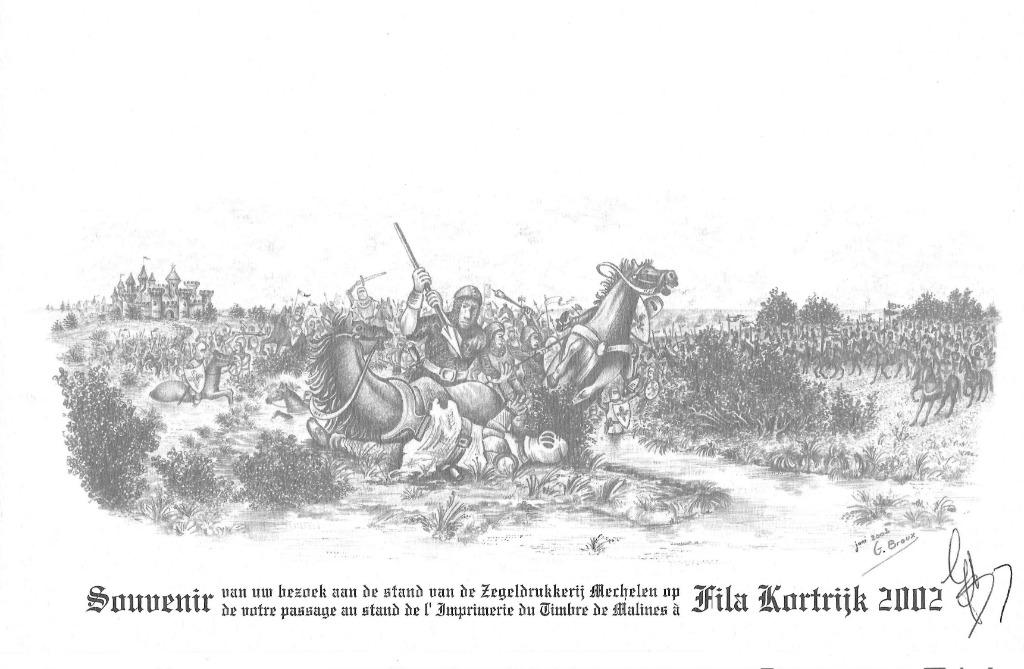 Guldensporenslag Kortrijk, Verzenden