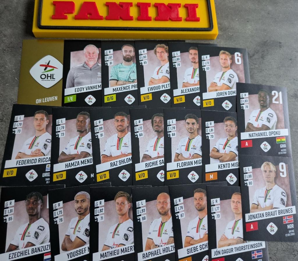Panini FOOTBALL 2023/24 20 STICKERS OHL LEUVEN VOETBAL, Ophalen of Verzenden, Nieuw