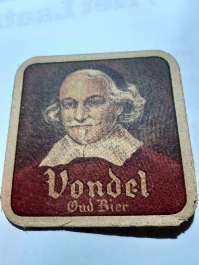 oude bierkaartje: Vondel Oud Bier, Verzamelen, Ophalen of Verzenden