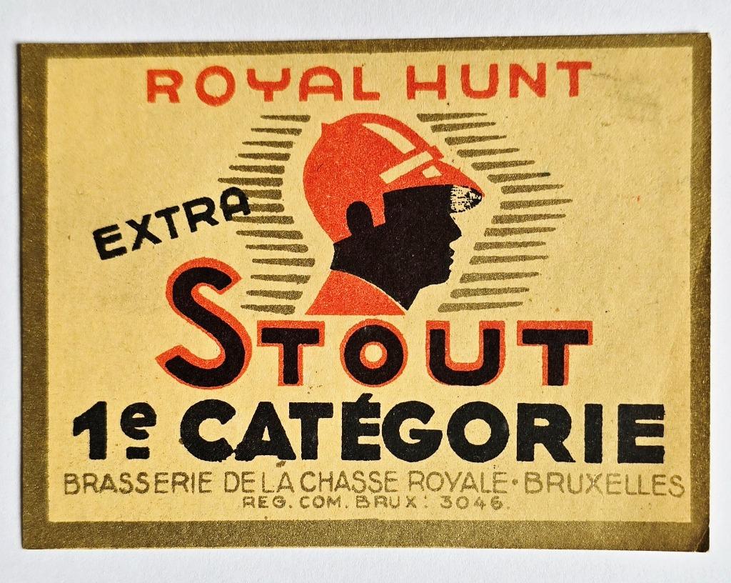 Extra Stout Chasse Royale Etiquette Bière Label 59, Collections, Envoi, Comme neuf, Autres types, Autres marques