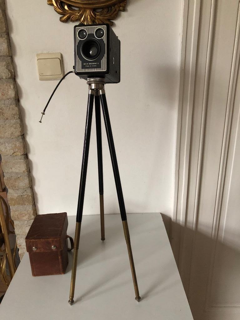 Vintage Kodak Six 20 Brownie E op statief, Ophalen of Verzenden