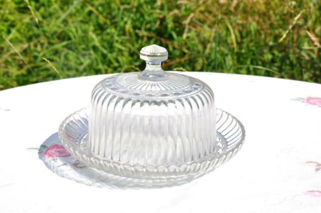 §  cloche en verre avec sa soucoupe pour fromage, Enlèvement ou Envoi