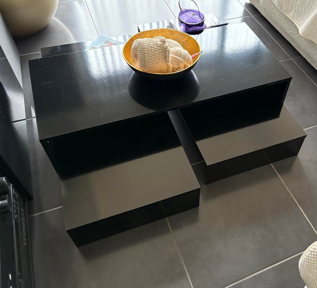 salontafel in hoogglans zwart, Ophalen, Gebruikt