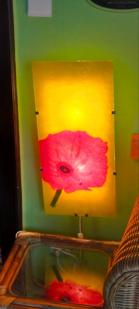 Vintage WandLichtbak Poppie, Antiek en Kunst, Ophalen