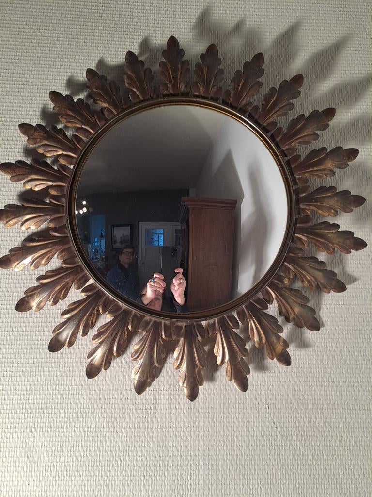 Vintage zonnespiegel, Ophalen of Verzenden