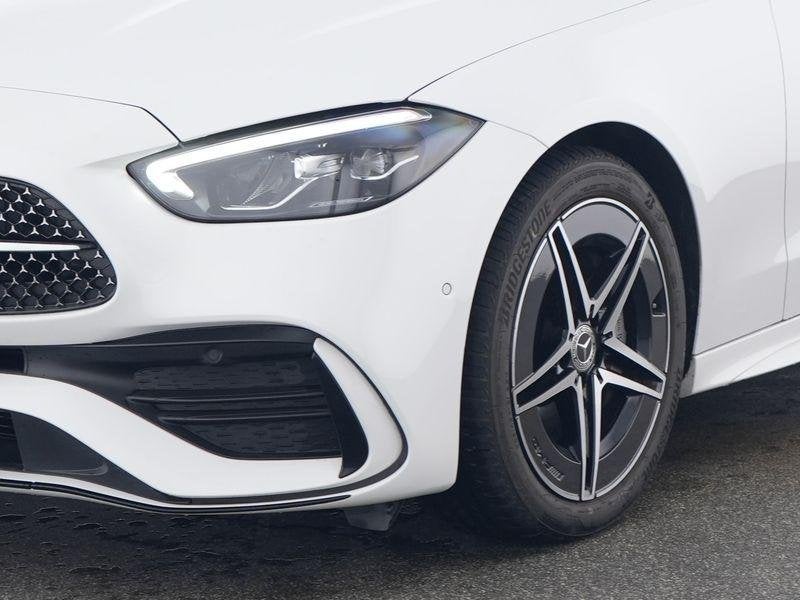 Mercedes-Benz C-klasse 180 Berline AMG Line | Panoramisch Da, Auto's, Automaat, Zwart, 4 cilinders, Wit