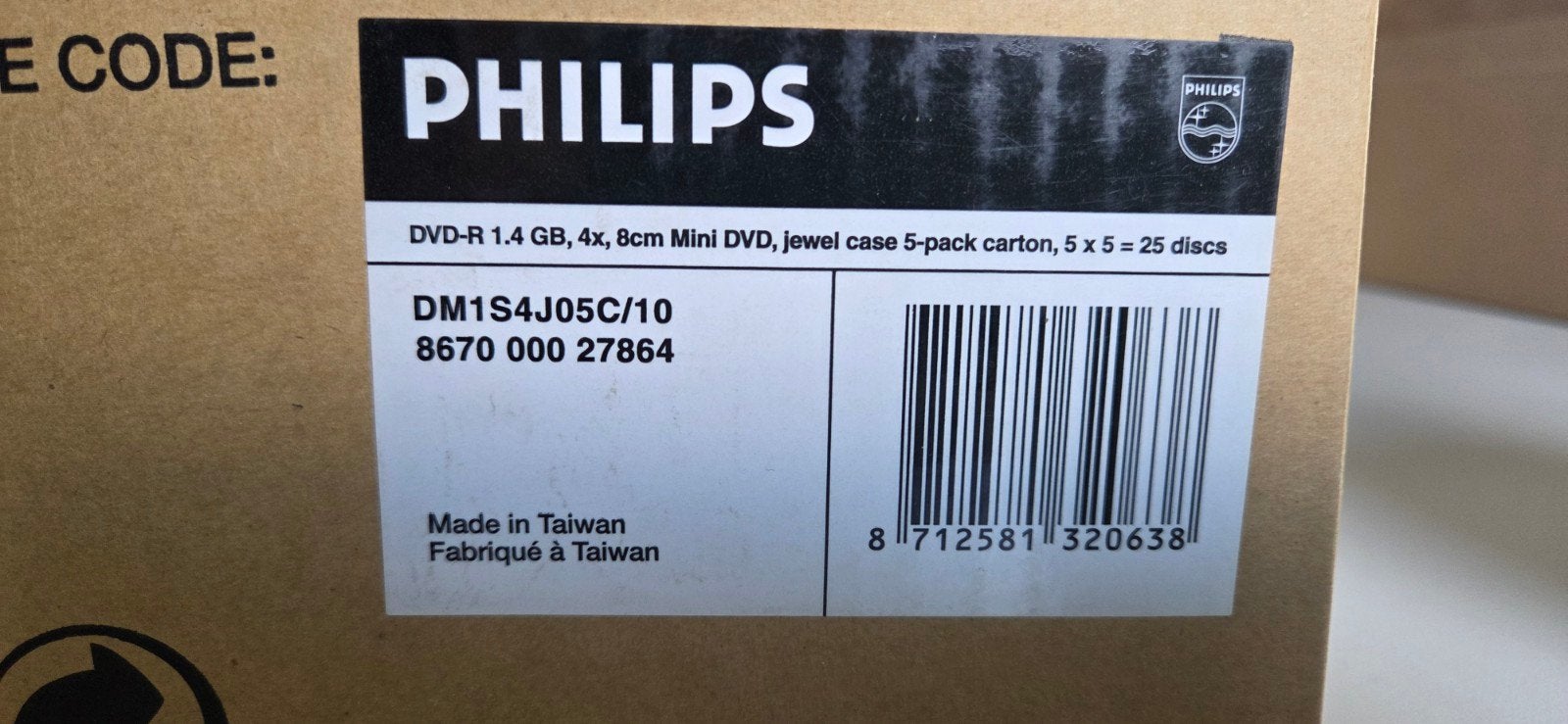 Mini DVD-R 1.4 GB neufs, Enlèvement
