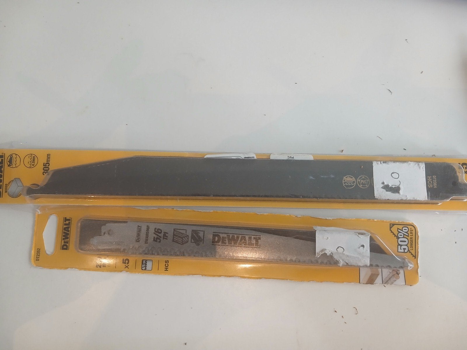 Lames dewalt, Enlèvement