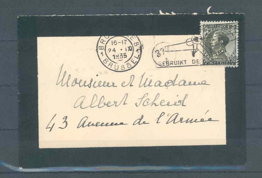België 1935 Vlagstempel 'gebruikt de luchtpost ' brief, Ophalen of Verzenden, Brief