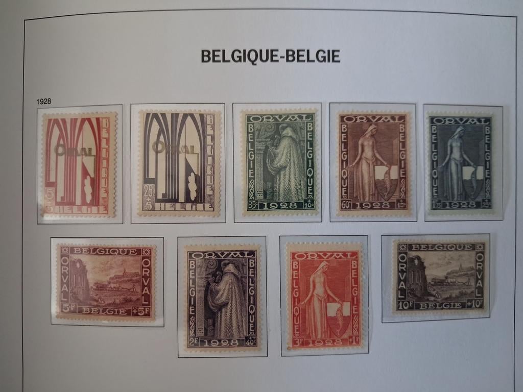 Belgique OBP 258-266 ** année monétaire 1928, Enlèvement ou Envoi, Neuf