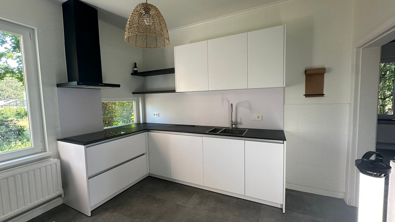 Kompete keuken Deceuninck, Huis en Inrichting, Ophalen, Wit, Hoekkeuken, Zo goed als nieuw