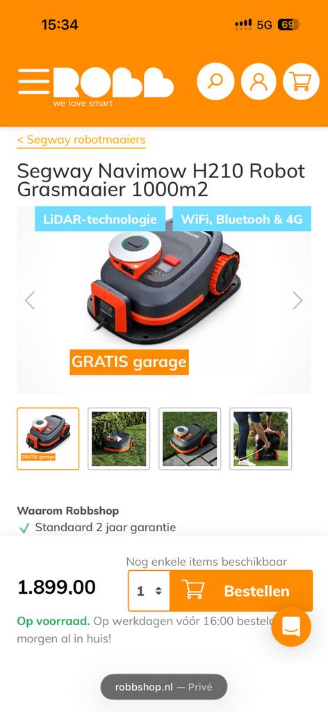 Segway navimow H210, Ophalen, Nieuw