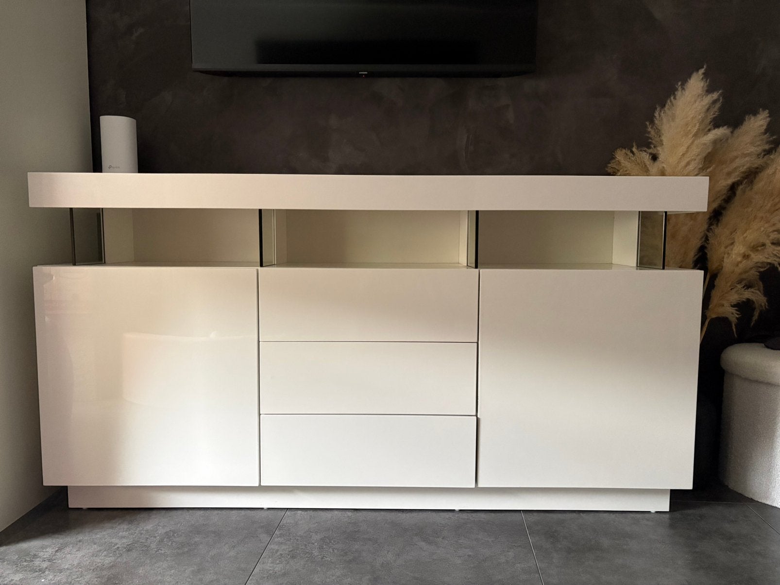 Bahut blanc laqué, Maison & Meubles, Enlèvement, Comme neuf