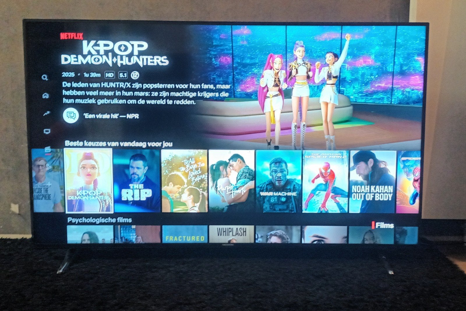 groot 65inch Smart Medion tv, Ophalen, Smart TV