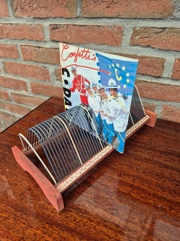Vinylhouder, Huis en Inrichting, Woonaccessoires | Cd- en Dvd-rekken, Ophalen of Verzenden, Hout