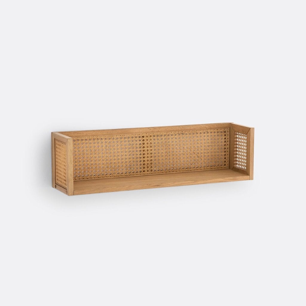 La Redoute eiken en rotan wandrekje, Maison & Meubles, Enlèvement, Neuf