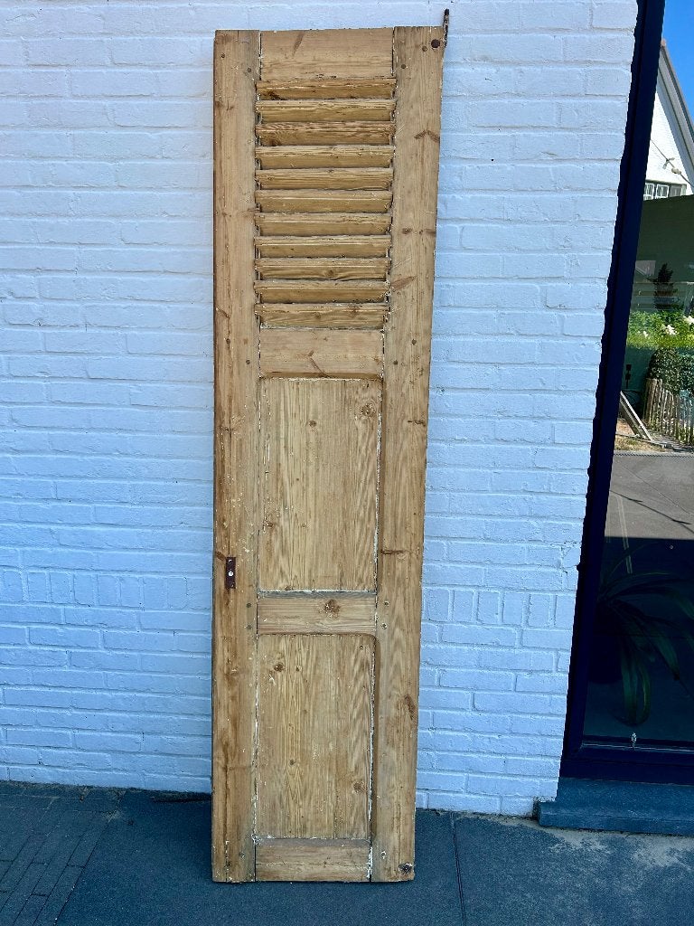 Antiek eiken stormluik (1) – ca. 55  210 cm, Ophalen, Gebruikt, 210 cm, Hout