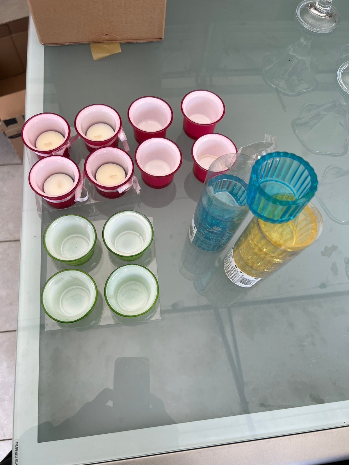 20 theelicht houders, Ophalen